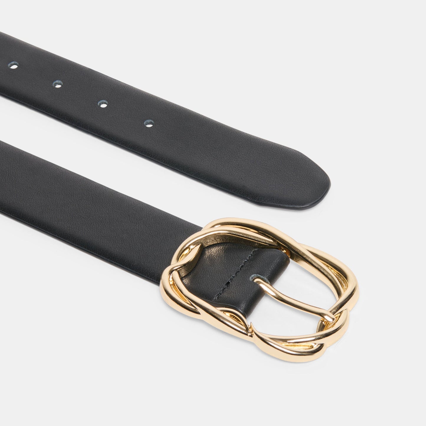 Dolce Vita Braided Black Gold Buckle Belt