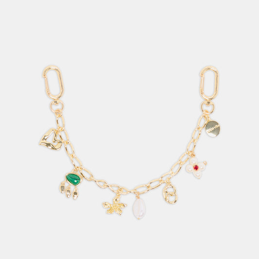 Dolce Vita Pearl Gold Chain Bag Charm