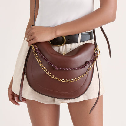 Dolce Vita Rope + Chain Burgundy Multi Bag Charm