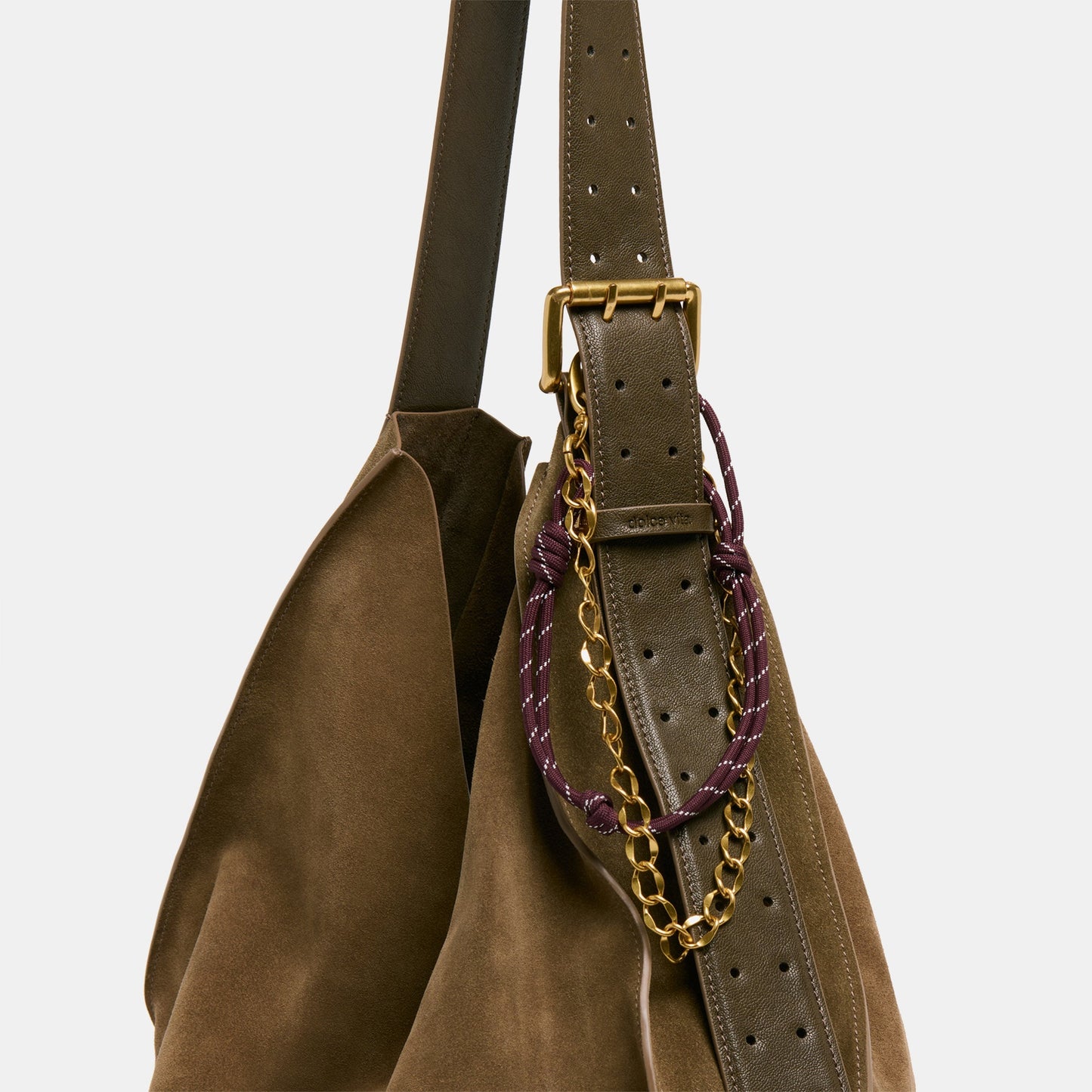 Dolce Vita Rope + Chain Burgundy Multi Bag Charm