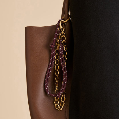 Dolce Vita Rope + Chain Burgundy Multi Bag Charm