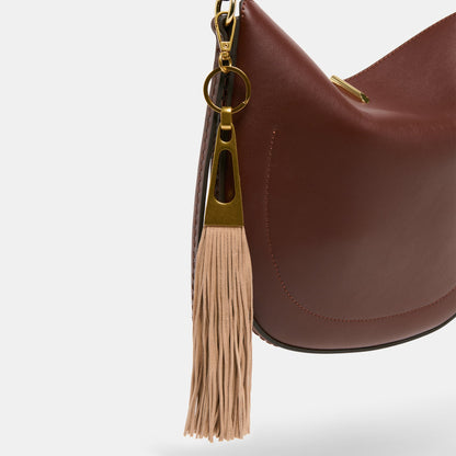 Dolce Vita Fringe Tassel Camel Bag Charm
