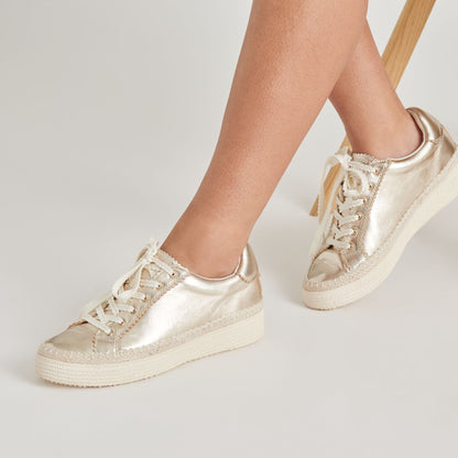 Dolce Vita LENNIX SNEAKERS LIGHT GOLD METALLIC LEATHER