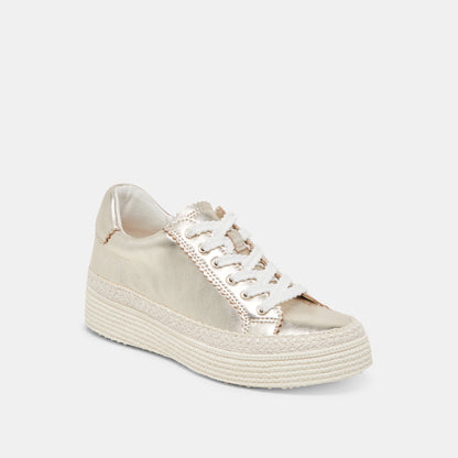 Dolce Vita LENNIX SNEAKERS LIGHT GOLD METALLIC LEATHER