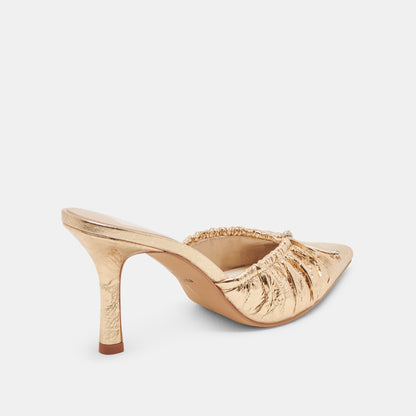 Dolce Vita KAIRI HEELS GOLD DISTRESSED LEATHER