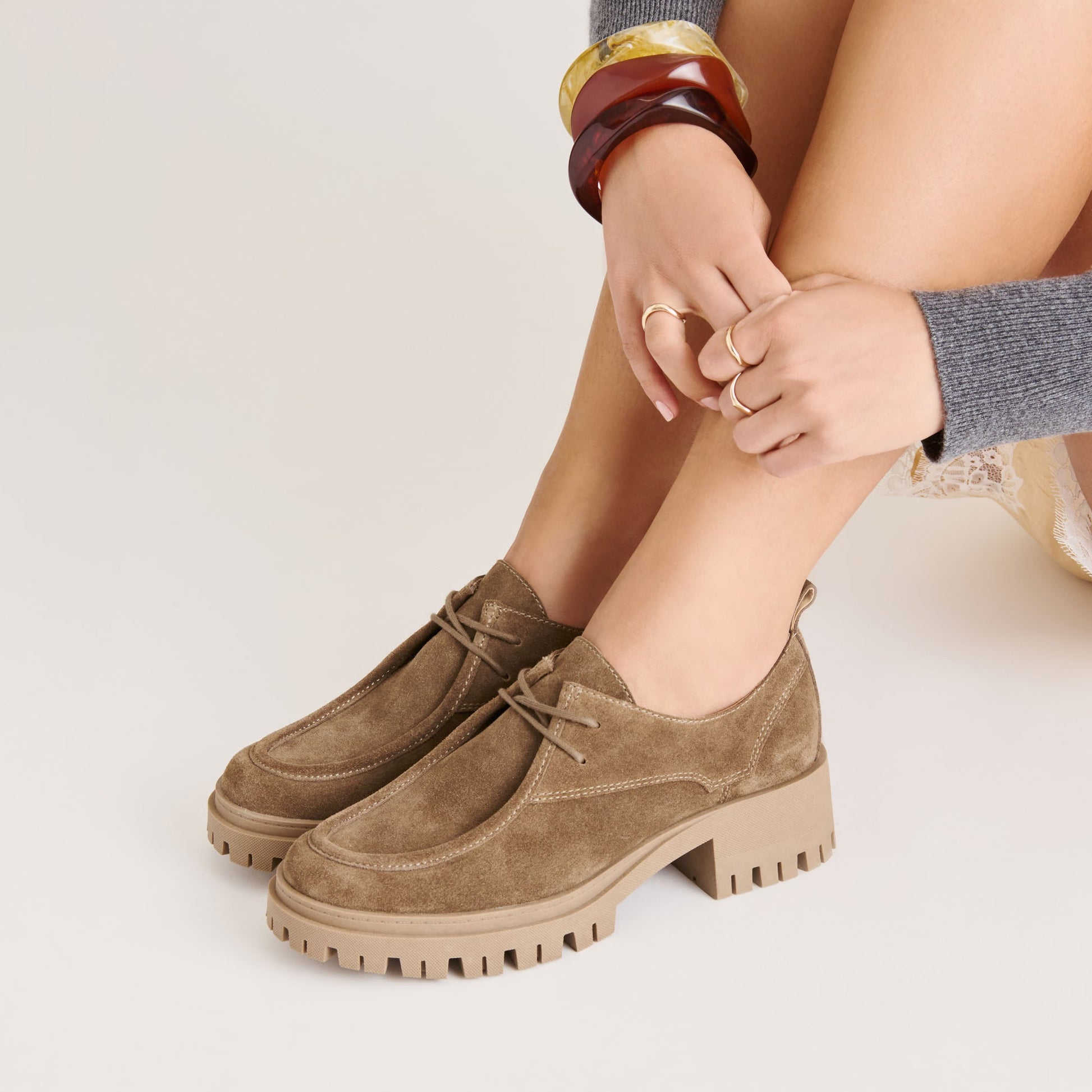 Dolce Vita Milza Olive Suede Loafers