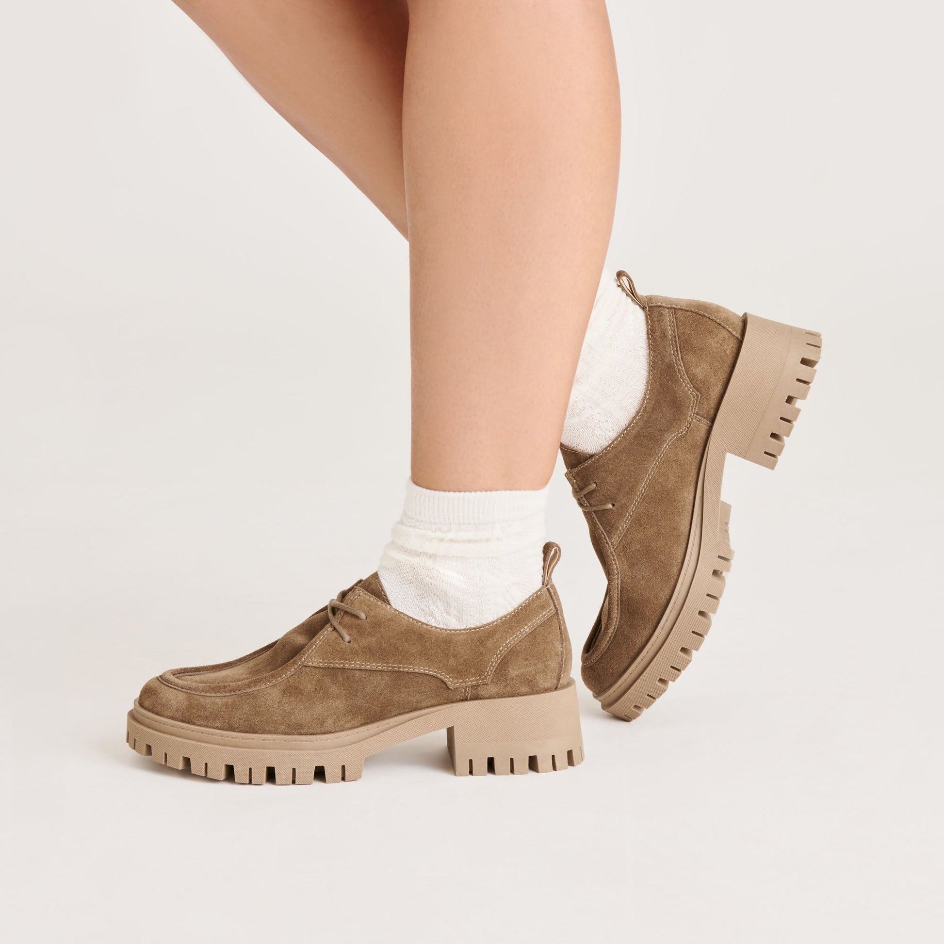 Dolce Vita Milza Olive Suede Loafers