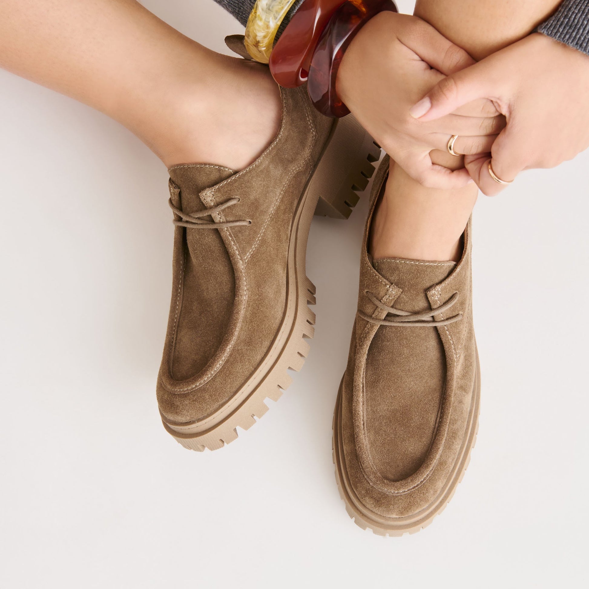 Dolce Vita Milza Olive Suede Loafers