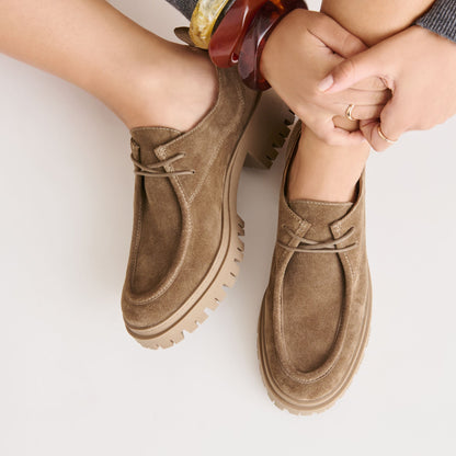 Dolce Vita Milza Olive Suede Loafers