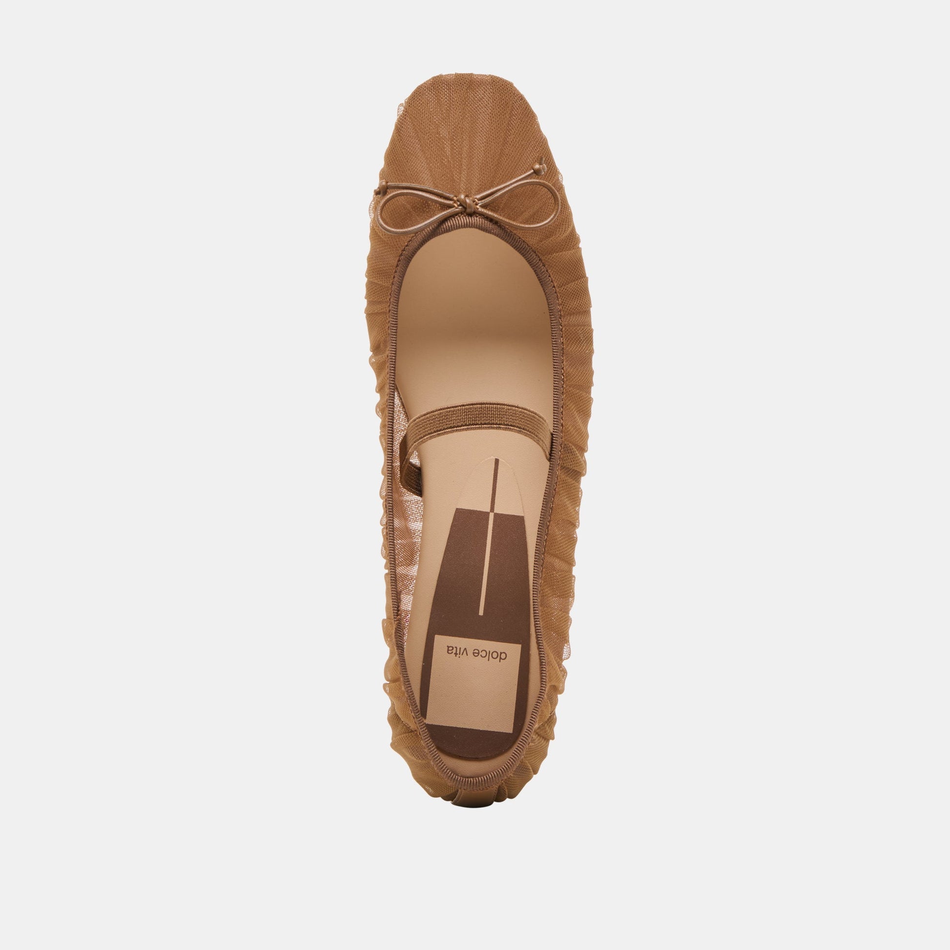Dolce Vita Raeven Mid Brown Tulle Ballet Flats