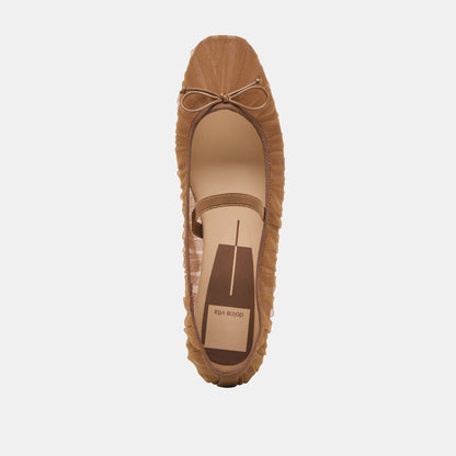 Dolce Vita Raeven Mid Brown Tulle Ballet Flats