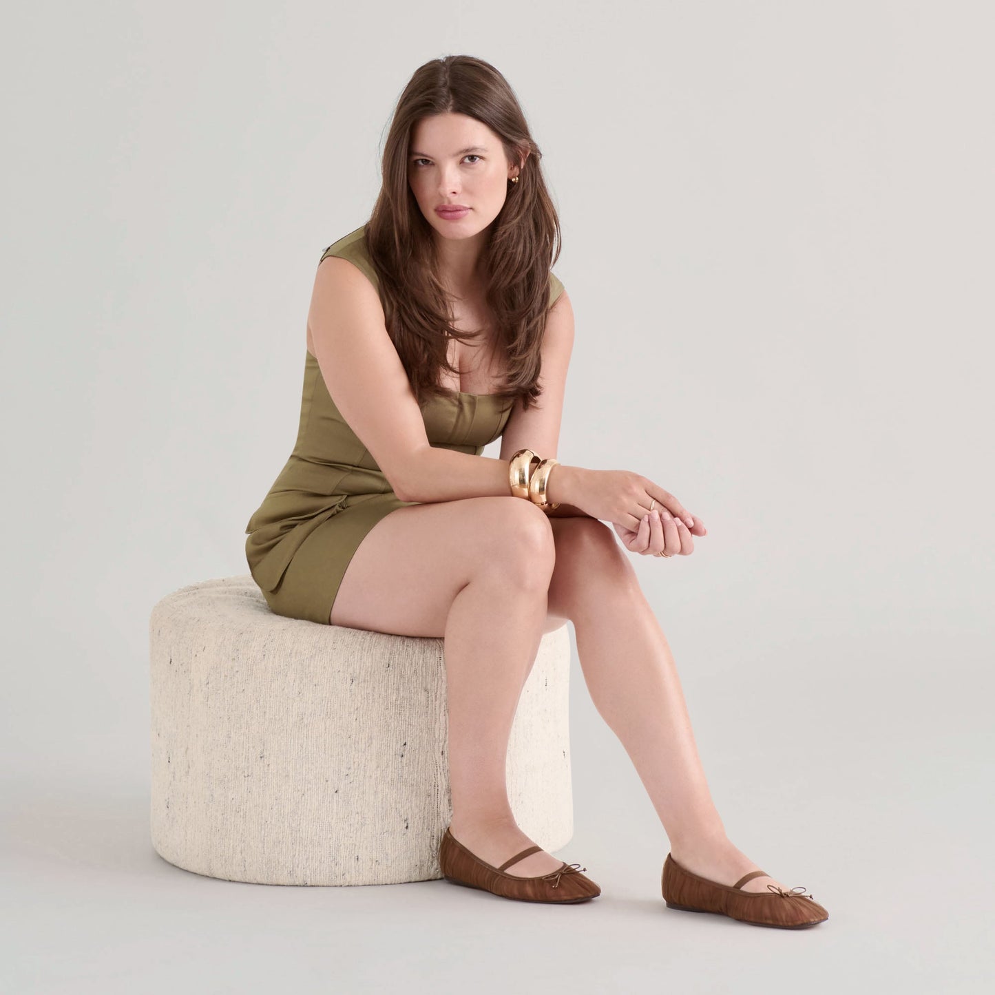 Dolce Vita Raeven Mid Brown Tulle Ballet Flats