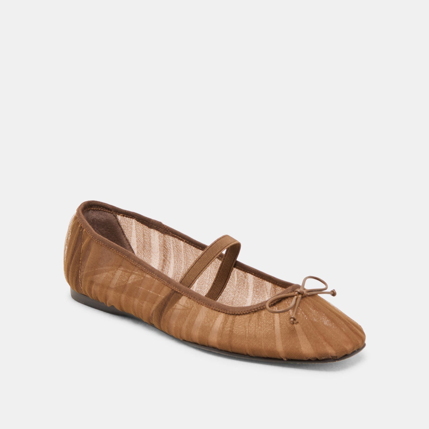 Dolce Vita Raeven Mid Brown Tulle Ballet Flats