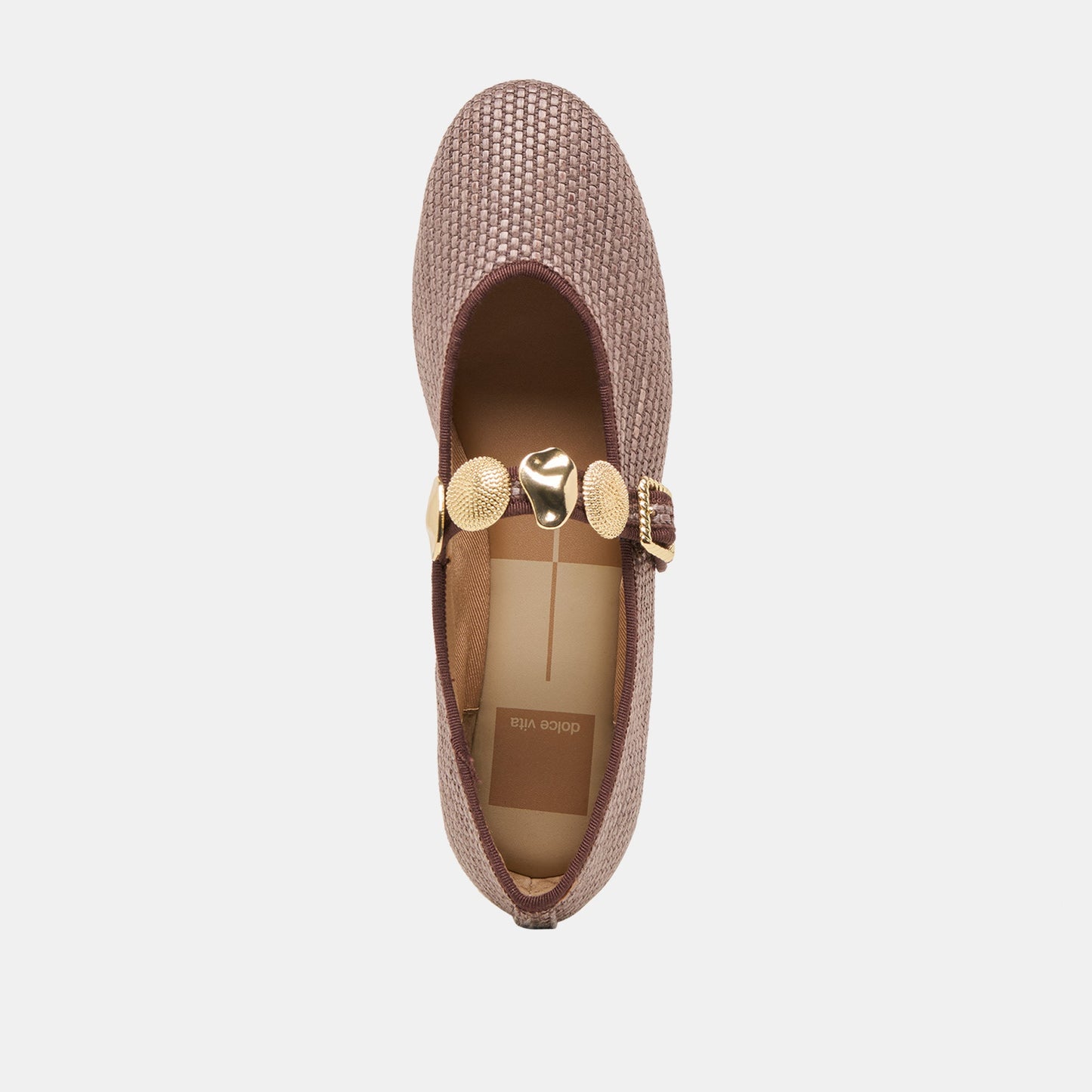 Dolce Vita RELAN BALLET FLATS WALNUT RAFFIA