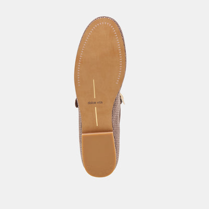 Dolce Vita RELAN BALLET FLATS WALNUT RAFFIA
