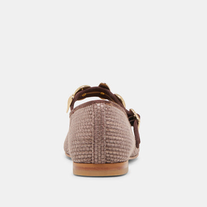 Dolce Vita RELAN BALLET FLATS WALNUT RAFFIA