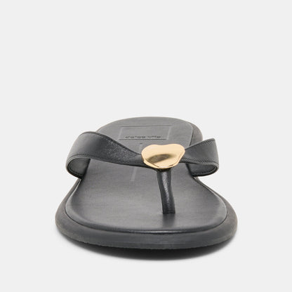 Dolce Vita Jaina Black Leather Sandals