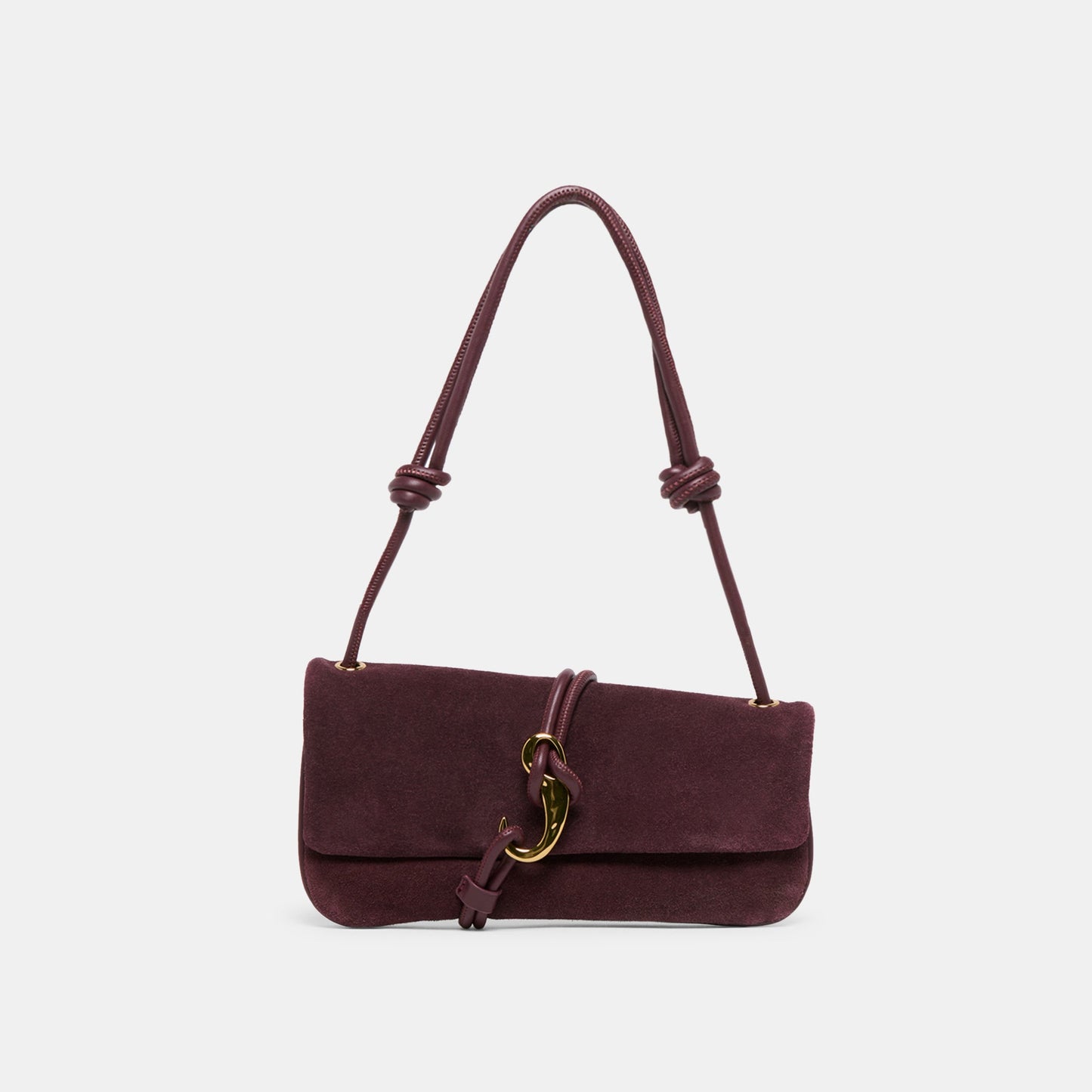 Dolce Vita Alice Burgundy Suede Shoulder Bag