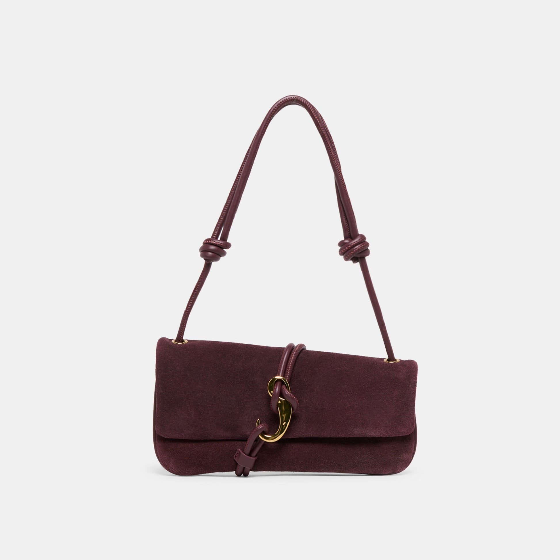 Dolce Vita Alice Burgundy Suede Shoulder Bag