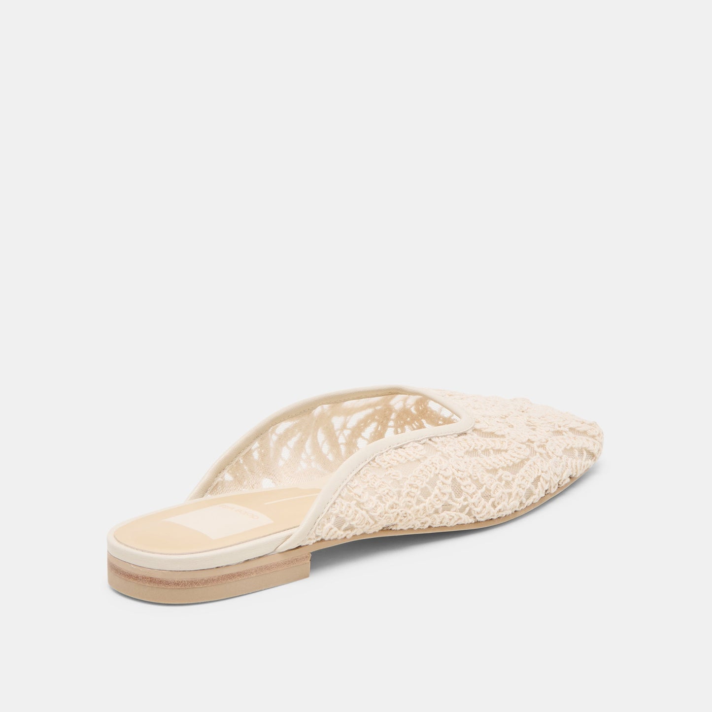 Dolce Vita Aubrie Ivory Macrame Mesh Flats