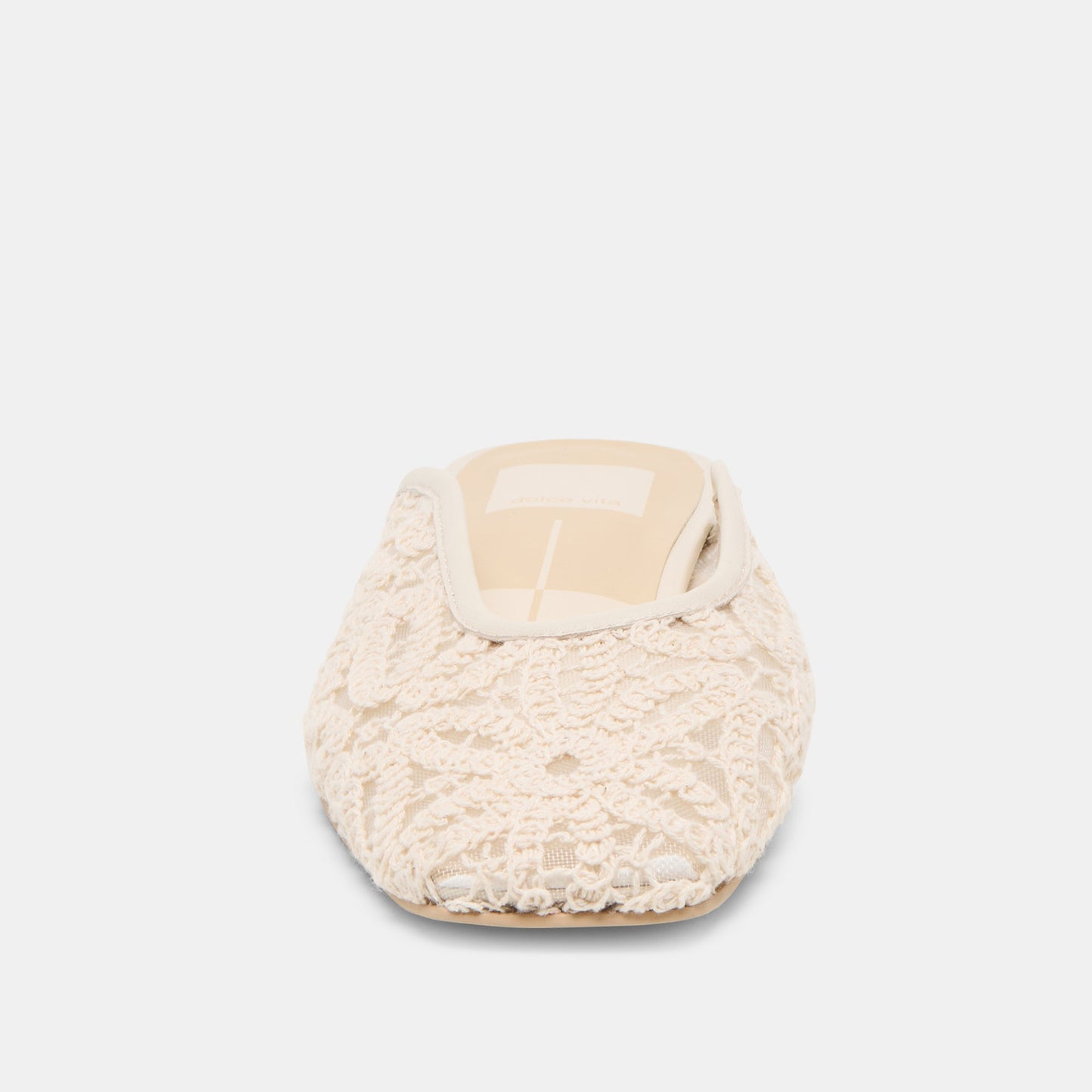 Dolce Vita Aubrie Ivory Macrame Mesh Flats