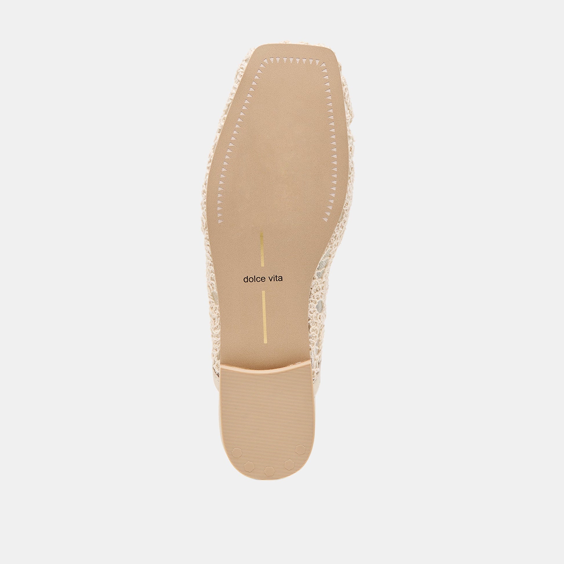 Dolce Vita Aubrie Ivory Macrame Mesh Flats