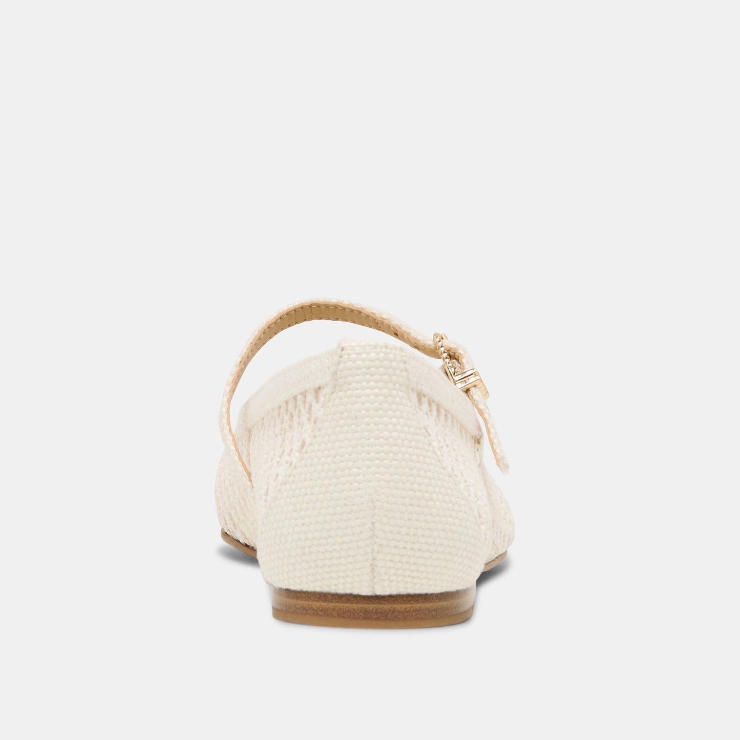 Dolce Vita Reyes White Woven Raffia Ballet Flats