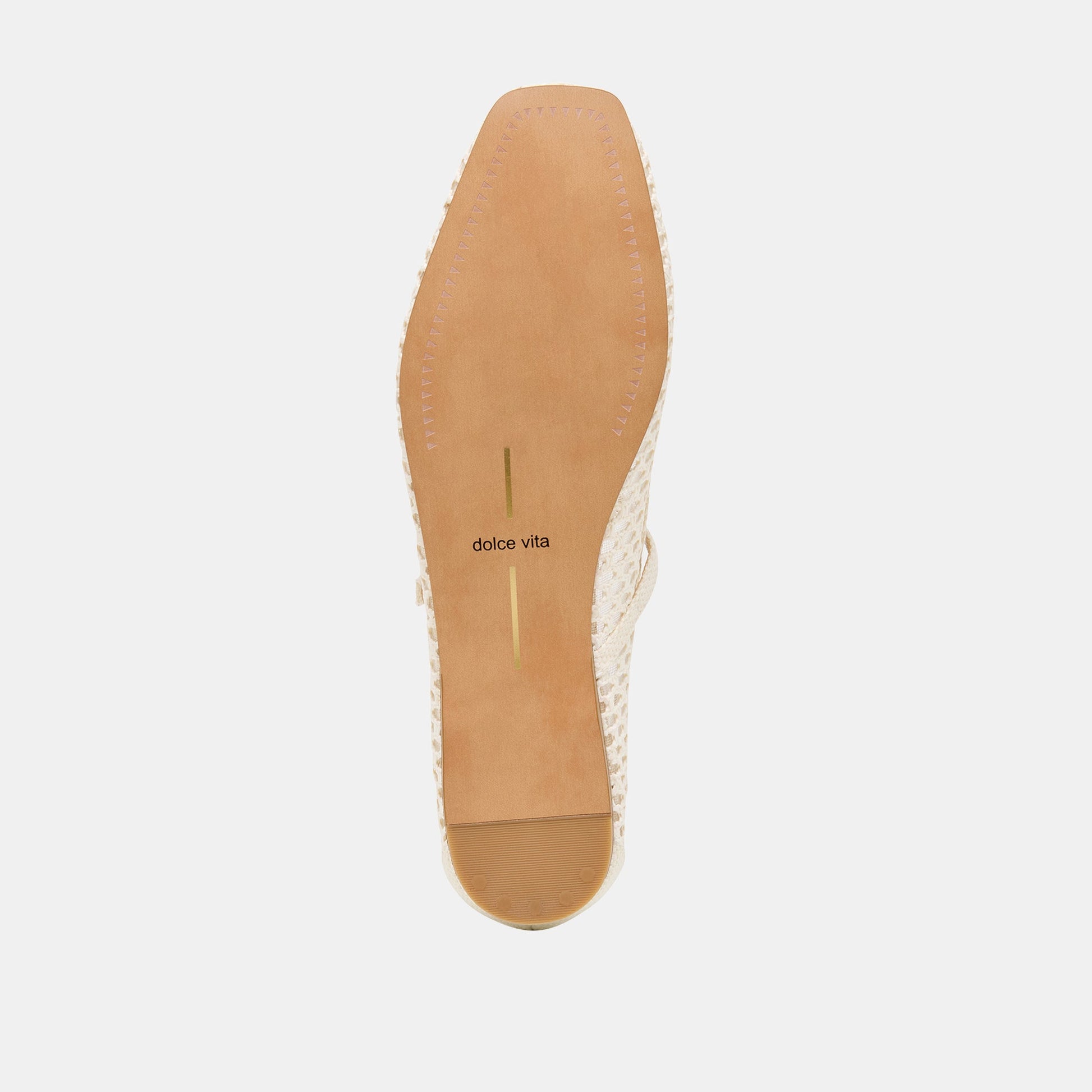 Dolce Vita Reyes White Woven Raffia Ballet Flats
