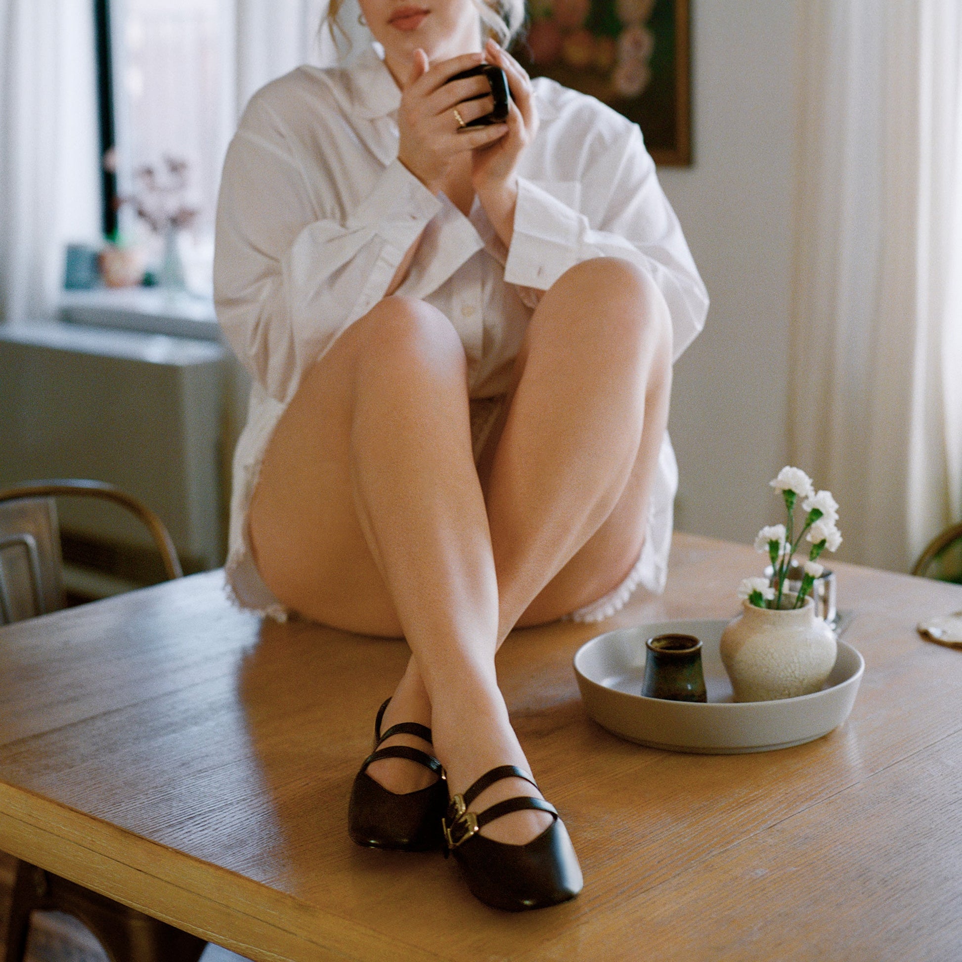 Dolce Vita BAYLEE BALLET FLATS BLACK LEATHER