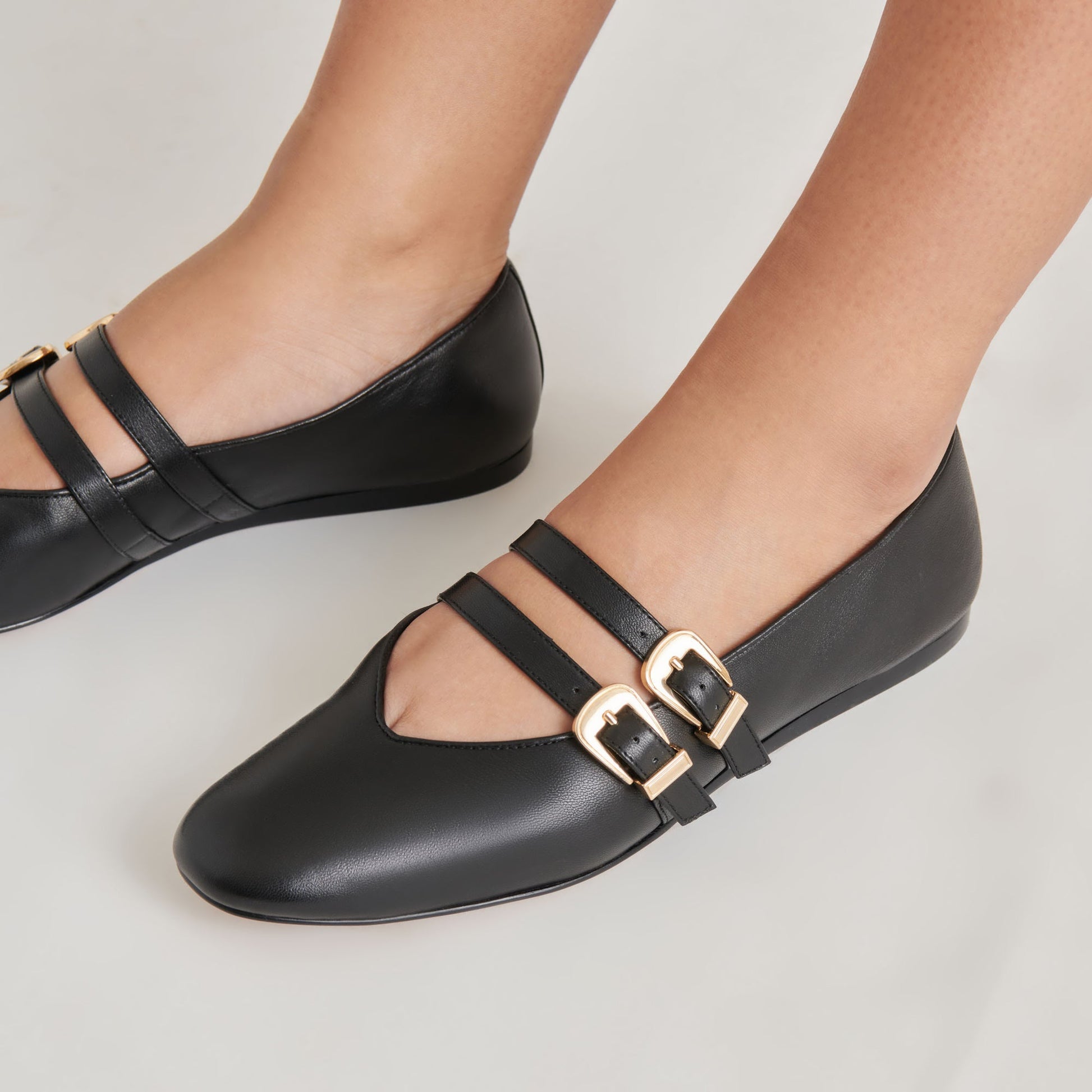 Dolce Vita BAYLEE BALLET FLATS BLACK LEATHER