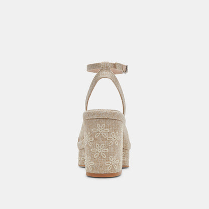 Dolce Vita LAISHA HEELS ALMOND FLORAL EYELET