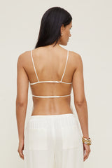 Dynamite Online | Linen Apron Top White