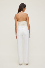 Dynamite Outlet | Lace Plunge Bodysuit Beige