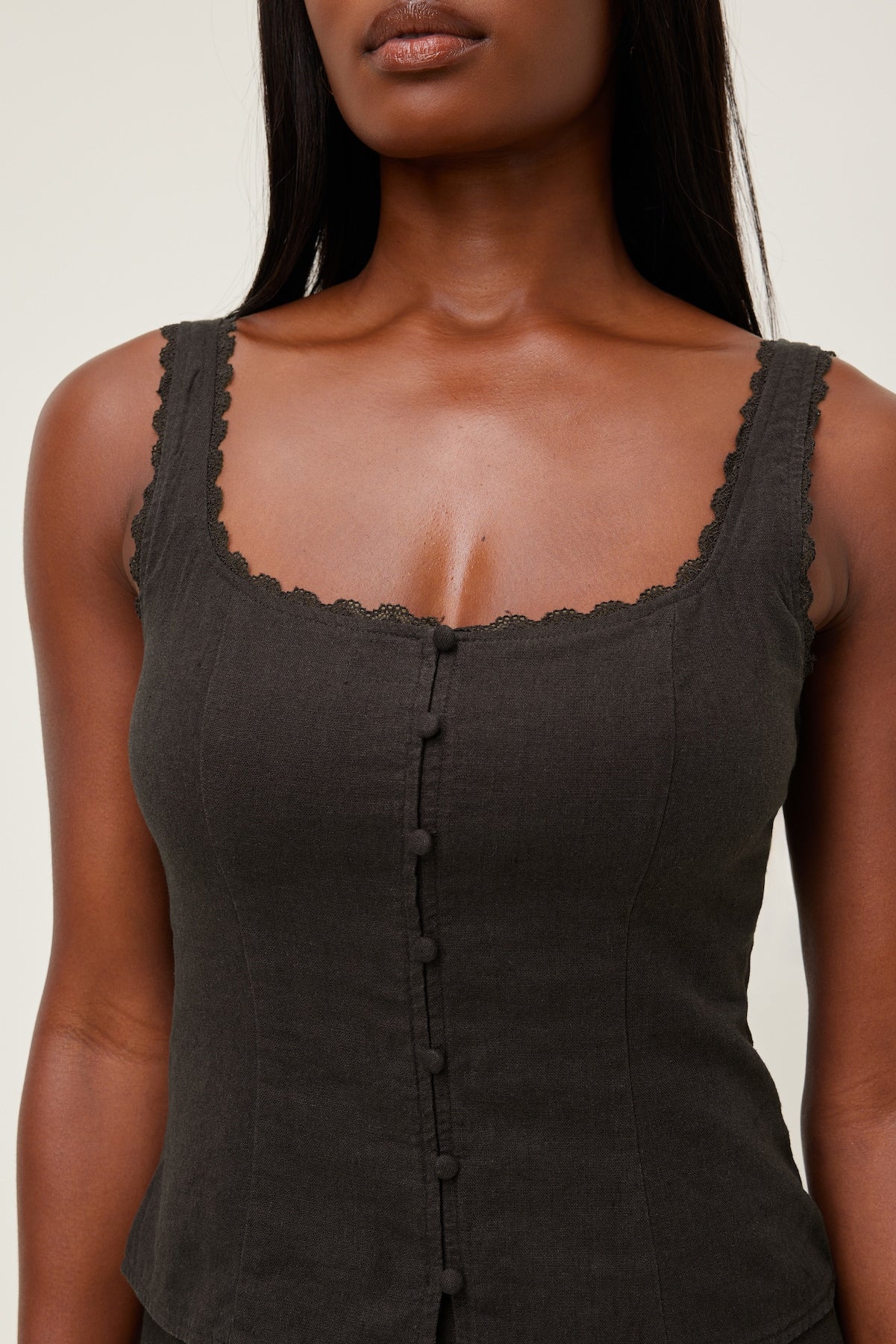 Dynamite Store | Linen Tank Top Brown