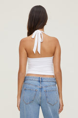 Dynamite Website Shop | Sculpt Halter Top White