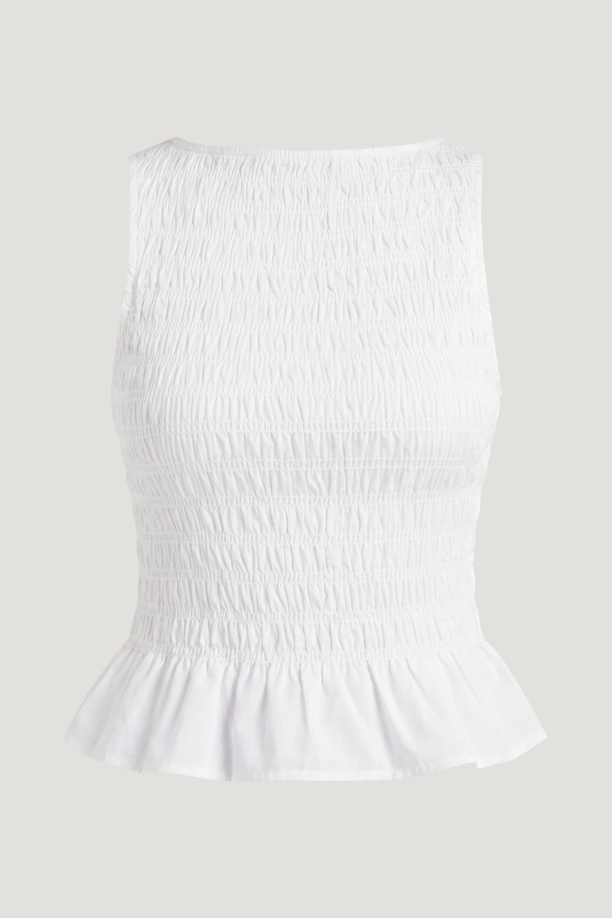Dynamite US | Shirred Poplin Tank Top White