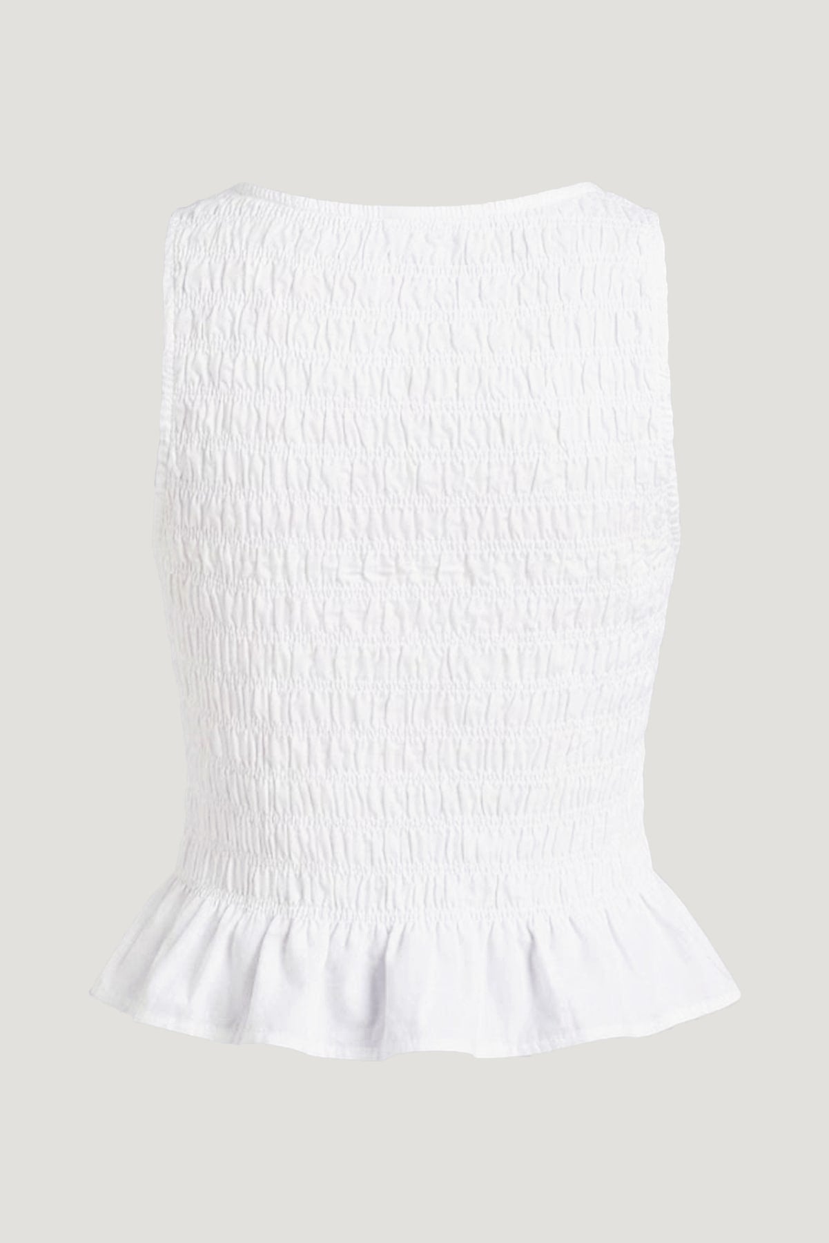 Dynamite US | Shirred Poplin Tank Top White