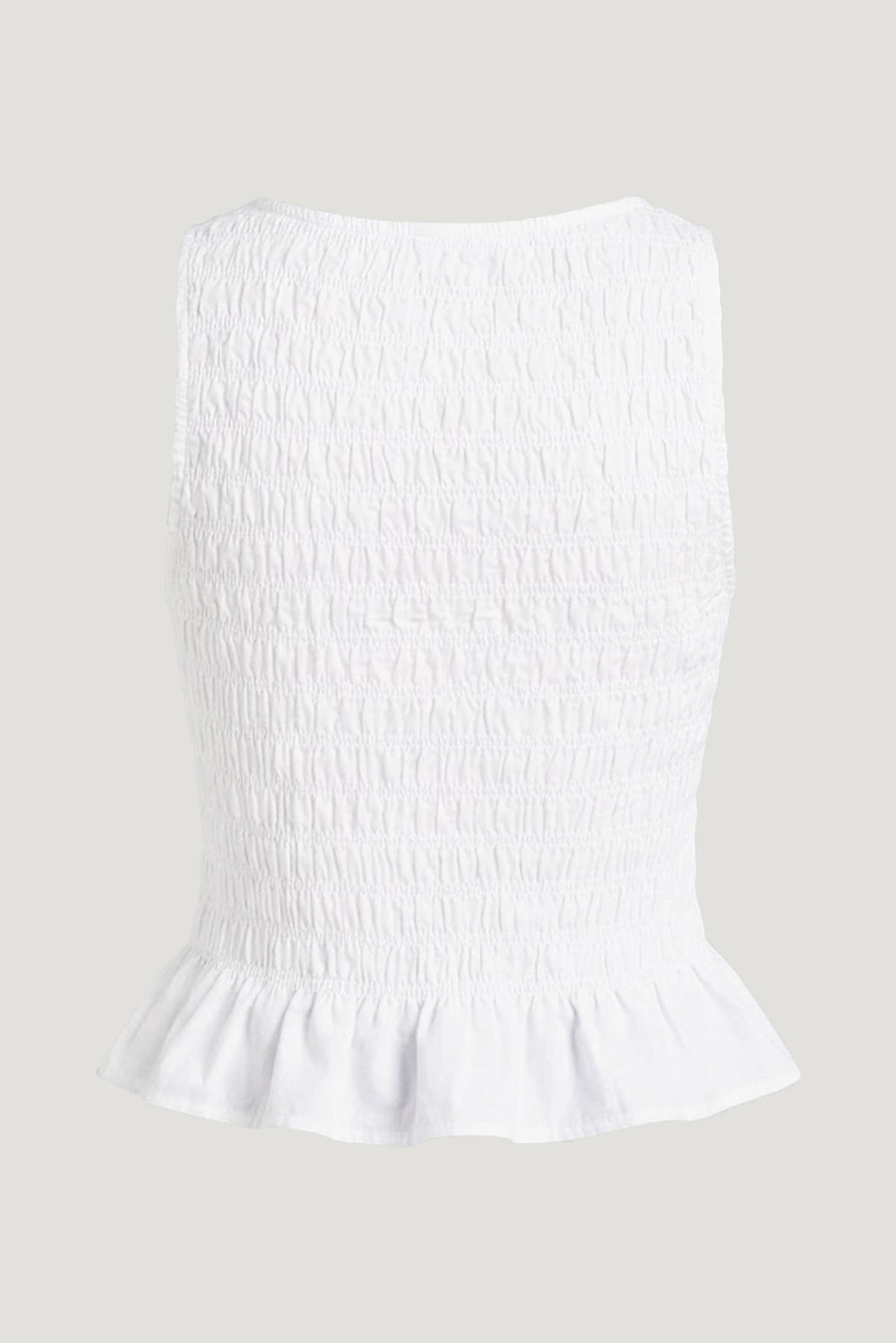 Dynamite US | Shirred Poplin Tank Top White