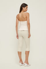 Dynamite On Sale | Peplum Bustier Top Beige