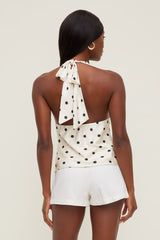 Dynamite Outlets | Vea Satin Halter Top Black