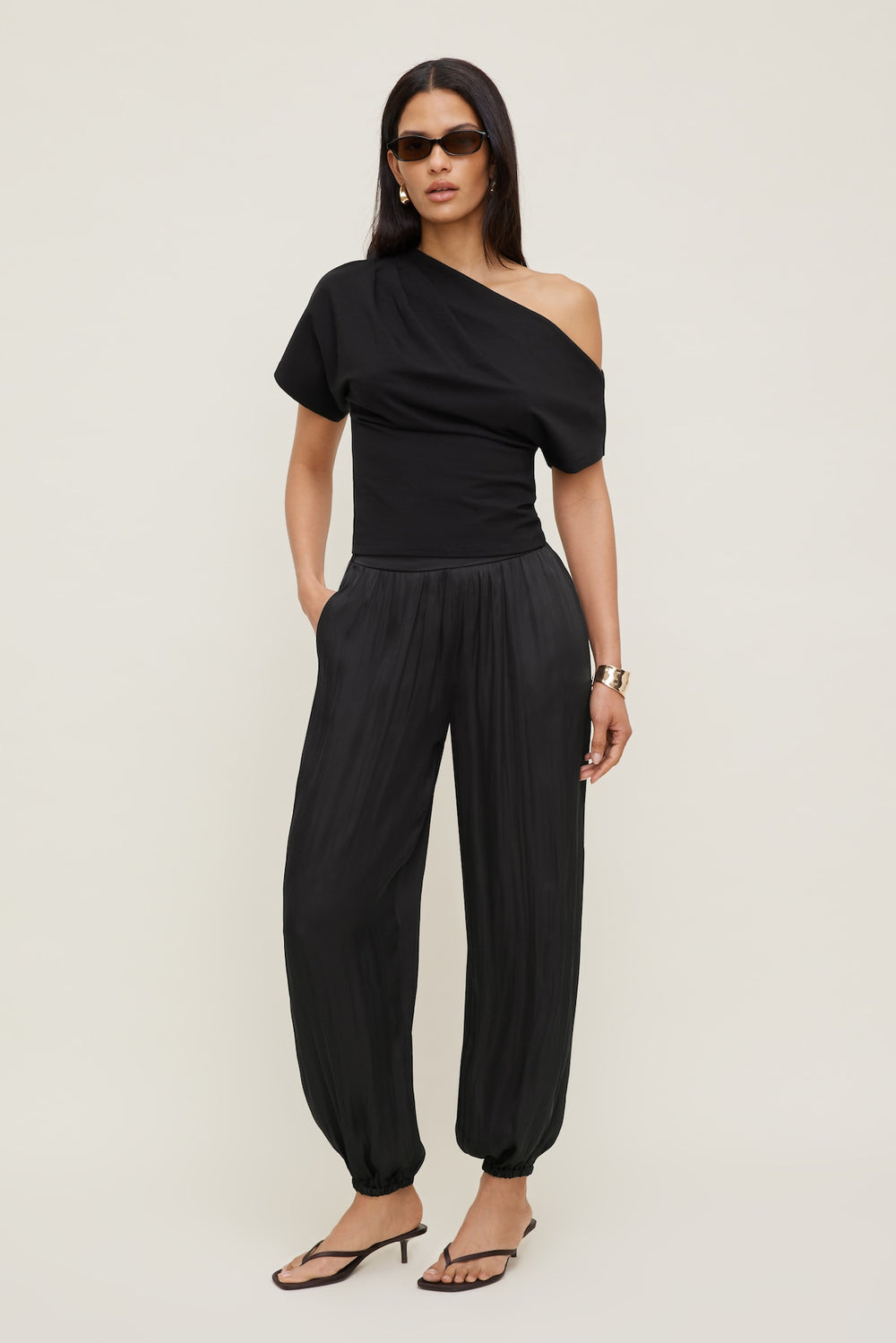 Dynamite US | Alexa Cotton Spandex T Shirt Black