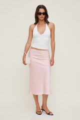 Dynamite On Sale | Sculpt Plunge Halter Top White