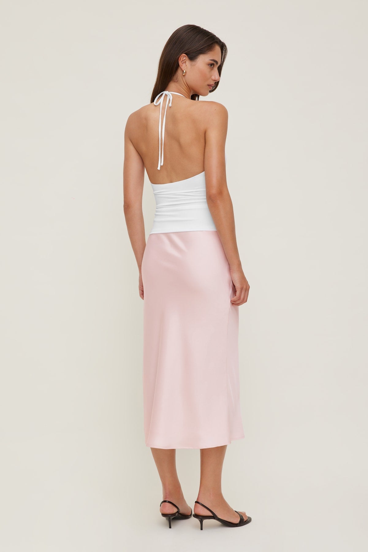 Dynamite On Sale | Sculpt Plunge Halter Top White