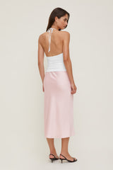 Dynamite On Sale | Sculpt Plunge Halter Top White