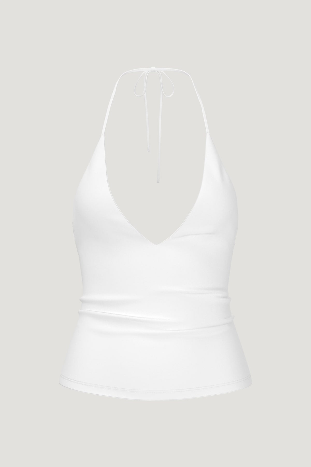 Dynamite On Sale | Sculpt Plunge Halter Top White