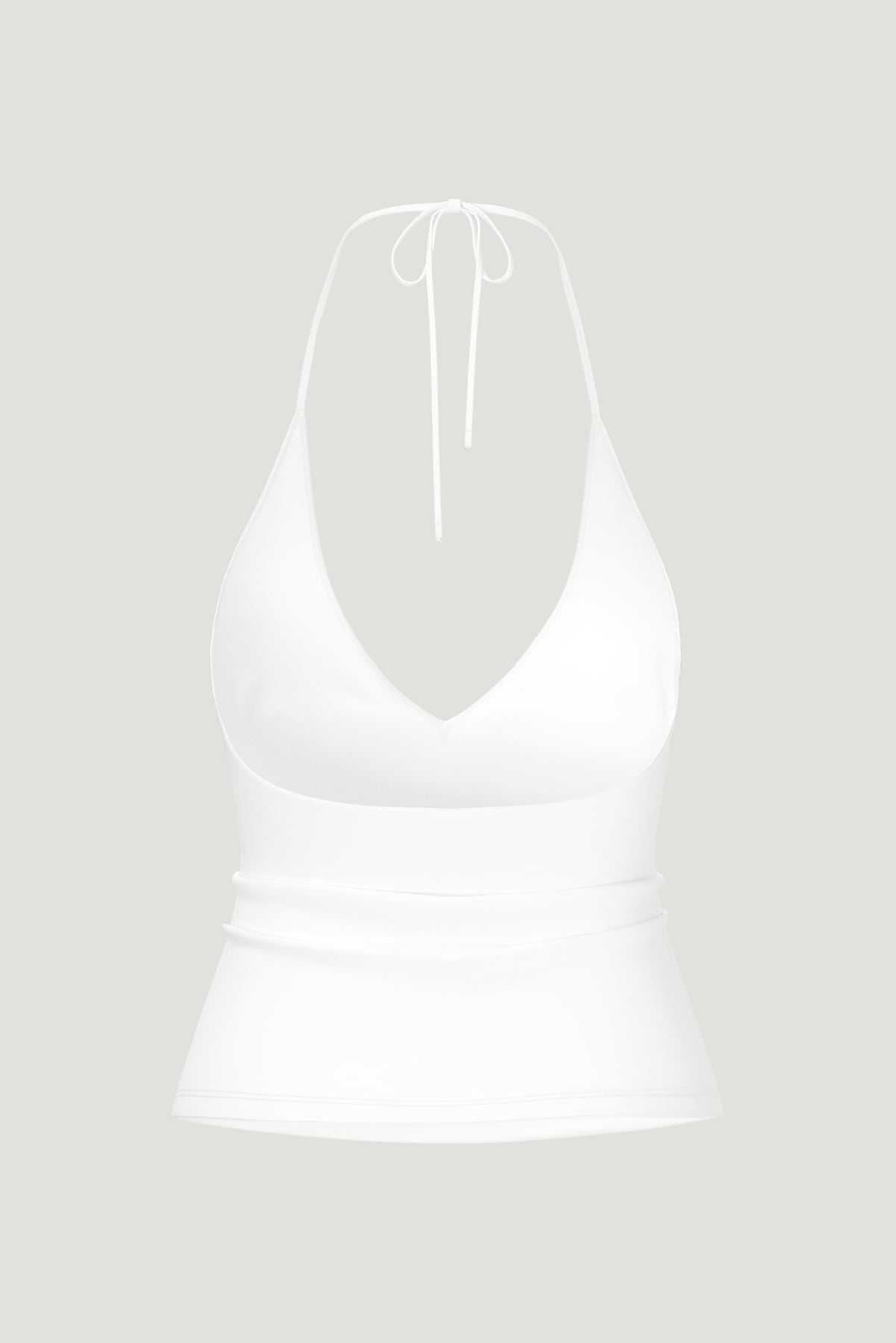 Dynamite On Sale | Sculpt Plunge Halter Top White