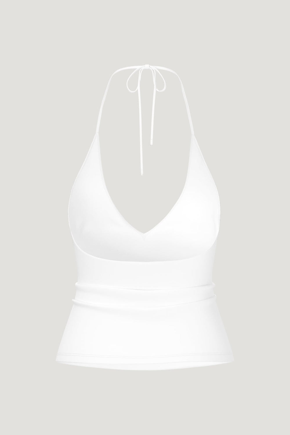Dynamite On Sale | Sculpt Plunge Halter Top White