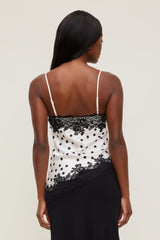 Dynamite Online | Cassie Asymmetric Lace Satin Cami Beige