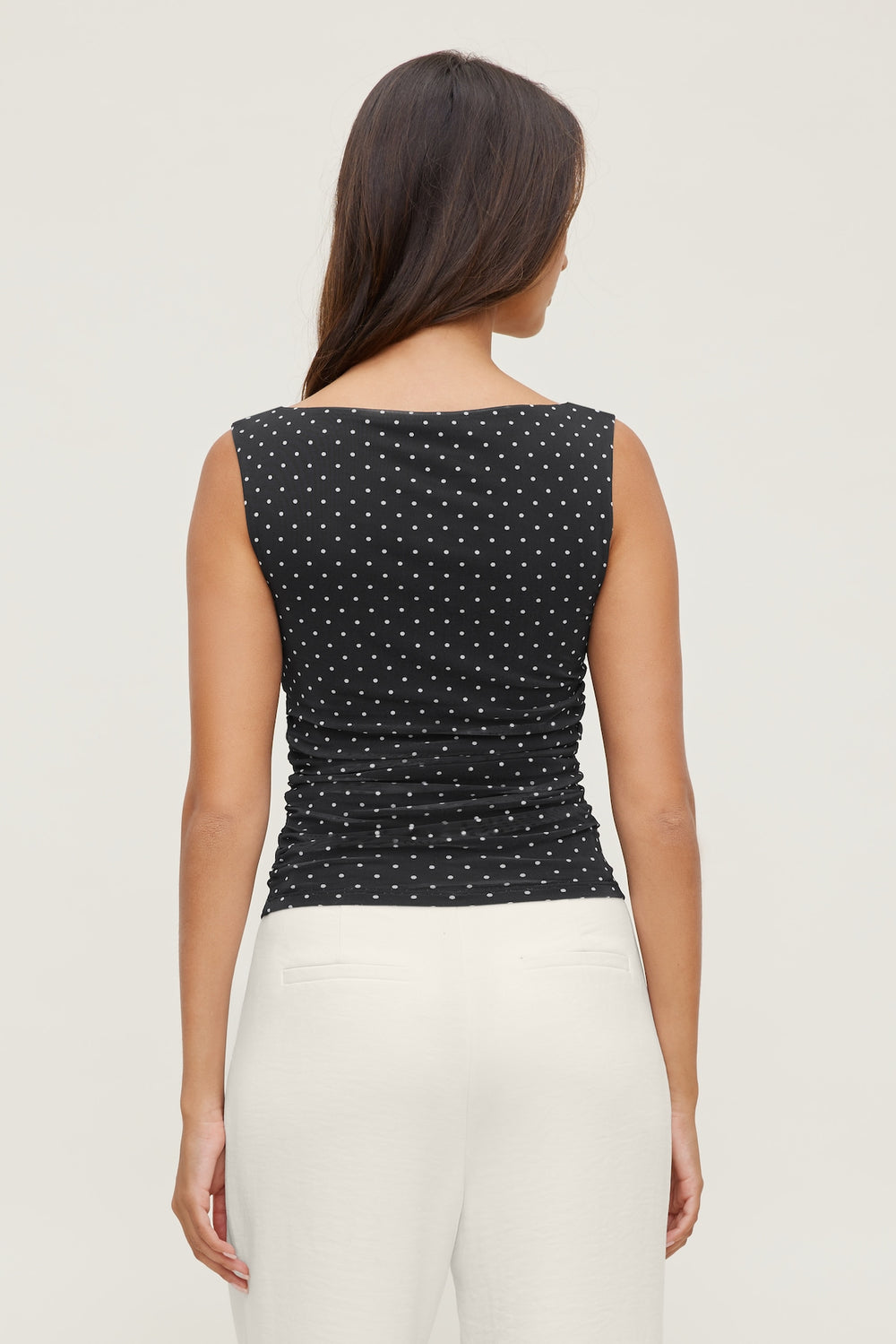 Dynamite Discount | Nola Printed Mesh Tank Top Black