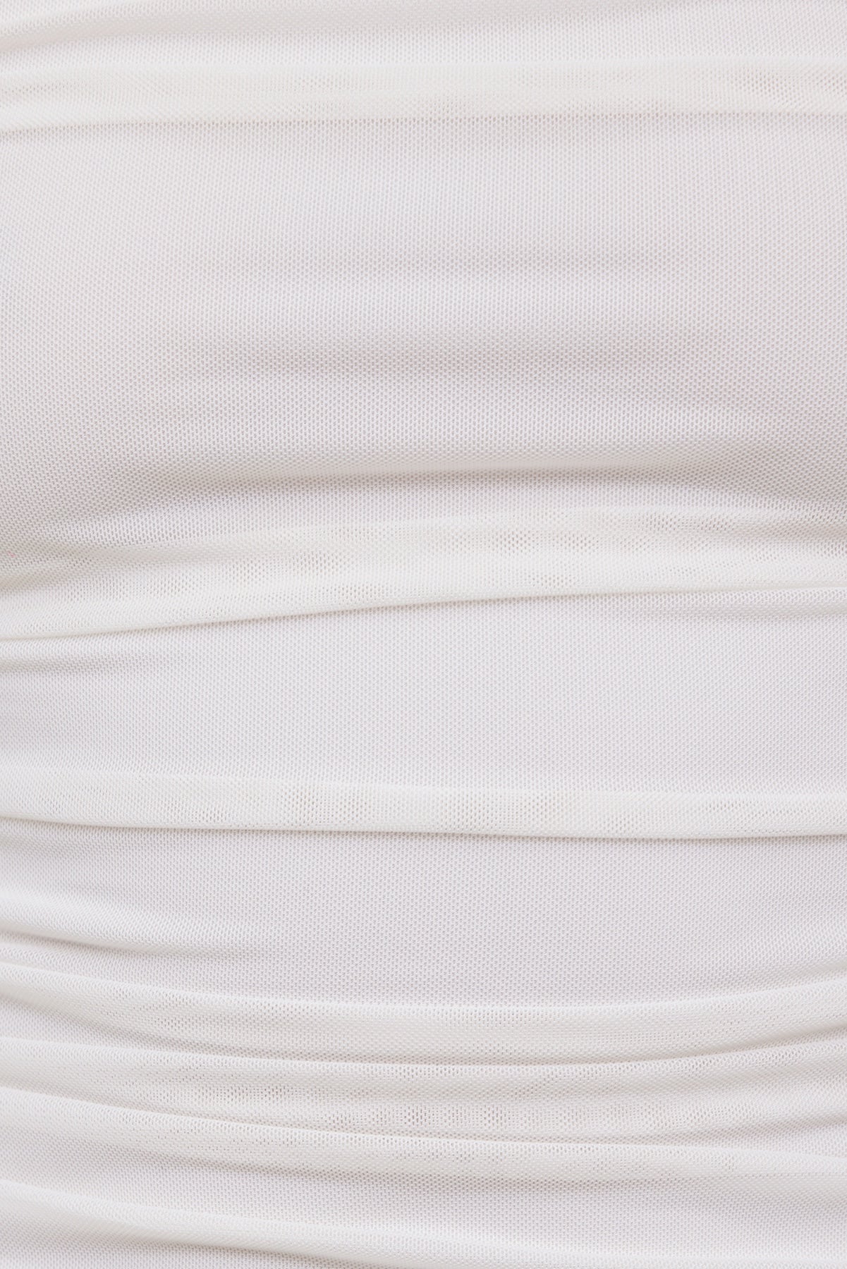 Dynamite US | Ruched Mesh Tank Top White